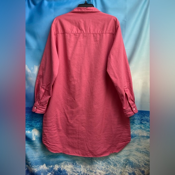 Frank & Eileen Famous Denim MARY Classic Shirtdress Size: L Flamingo - Picture 10 of 16